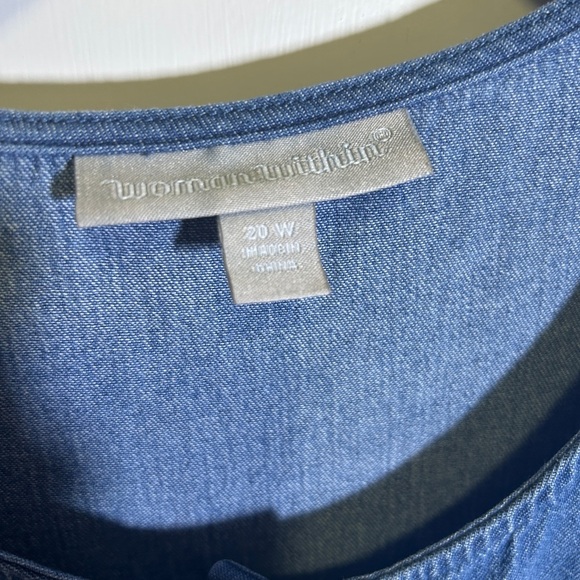 Woman Within Blue Midi Dress - Picture 3 of 3